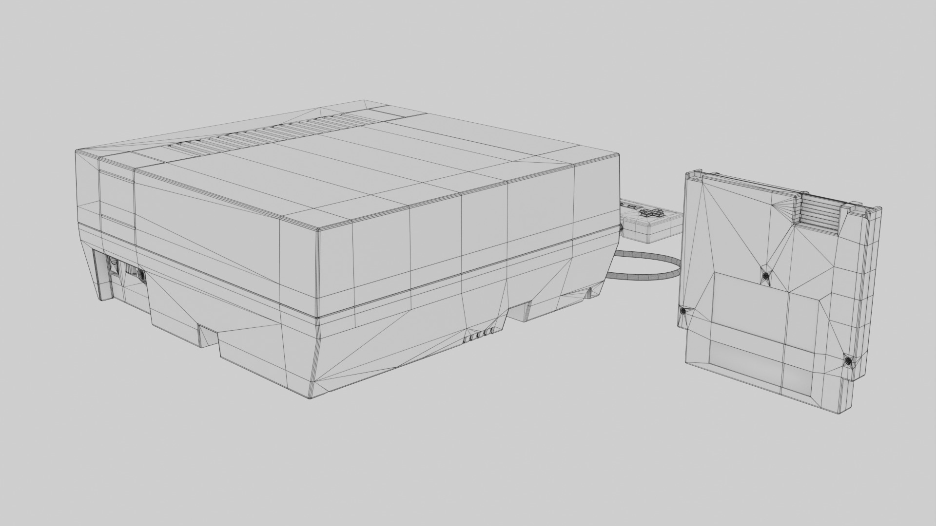 NES Nintendo Entertainment System Low-poly 3D model_17