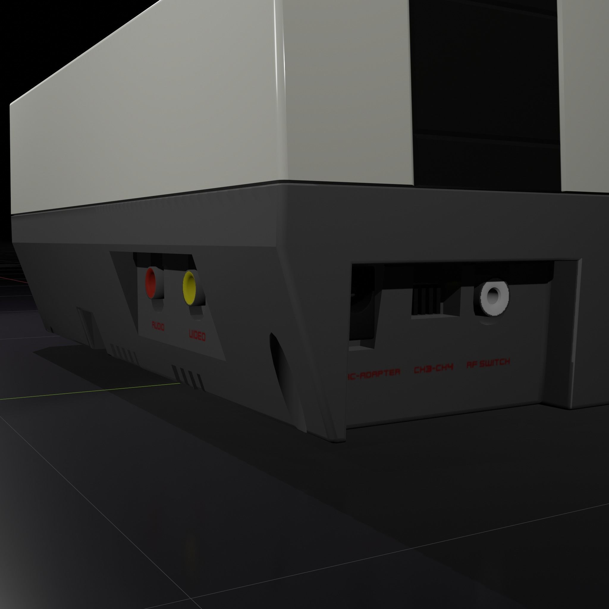 NES Nintendo Entertainment System Low-poly 3D model_3