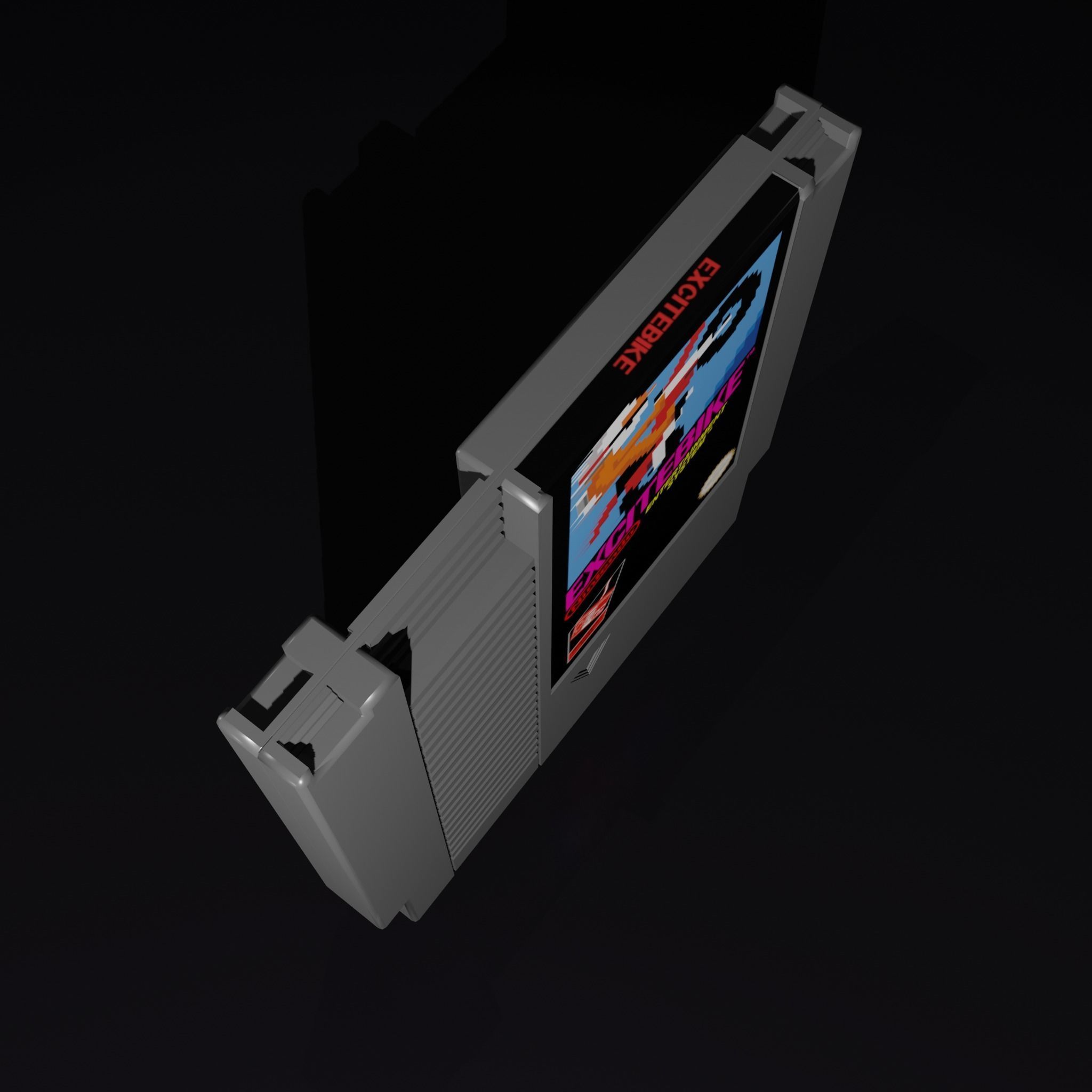 NES Nintendo Entertainment System Low-poly 3D model_12