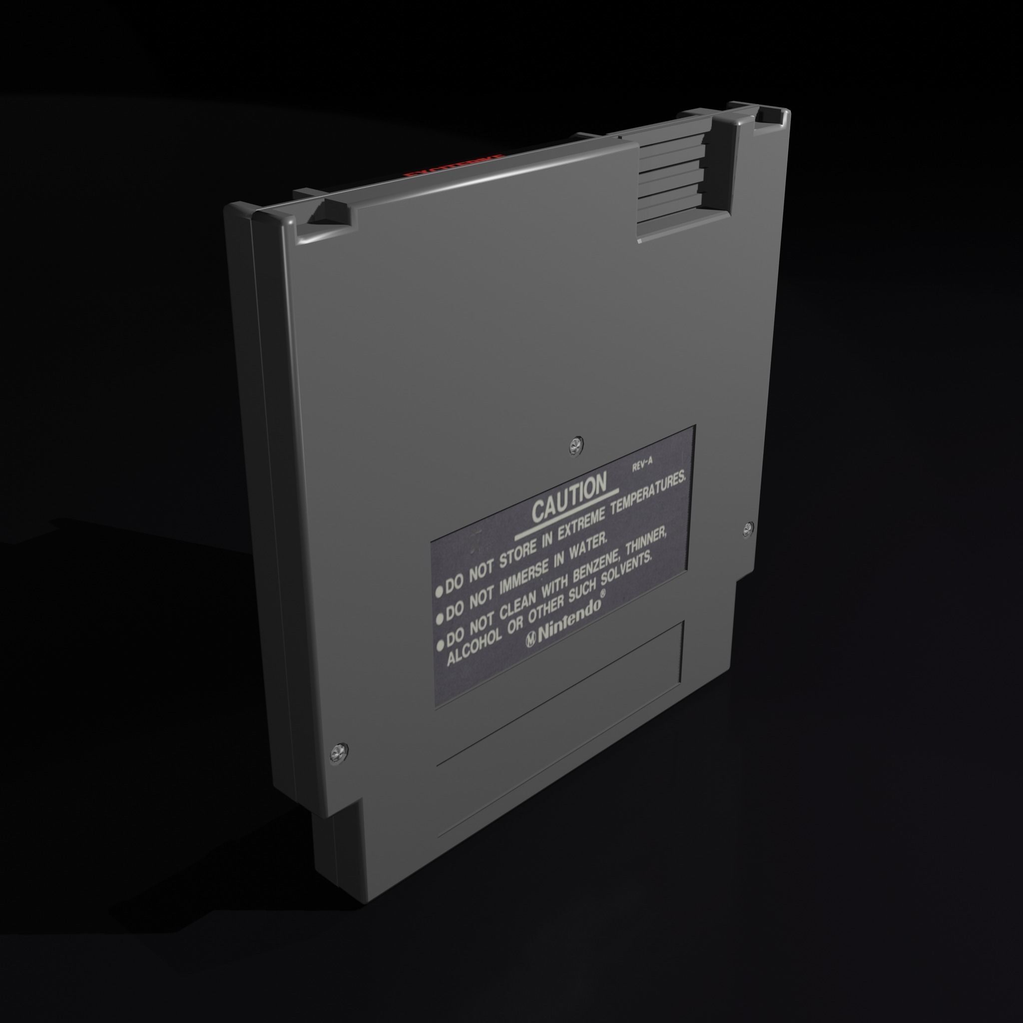 NES Nintendo Entertainment System Low-poly 3D model_11