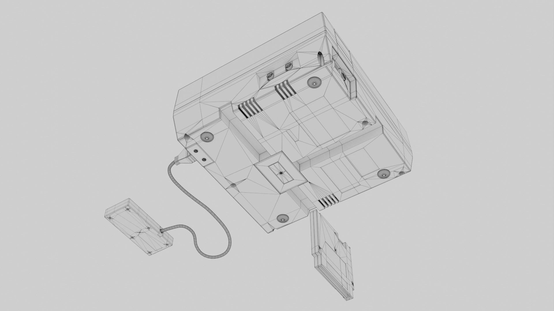 NES Nintendo Entertainment System Low-poly 3D model_21