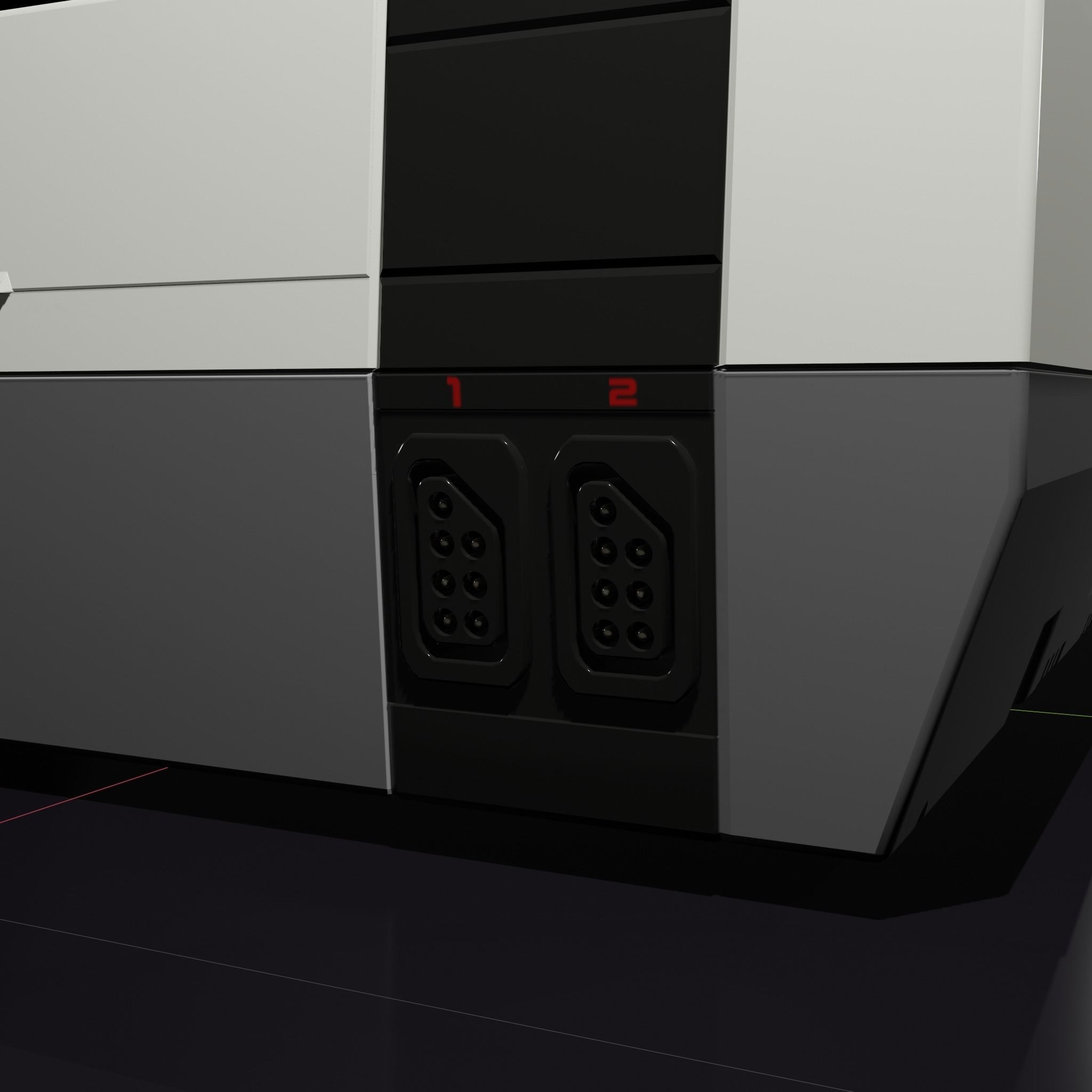 NES Nintendo Entertainment System Low-poly 3D model_5