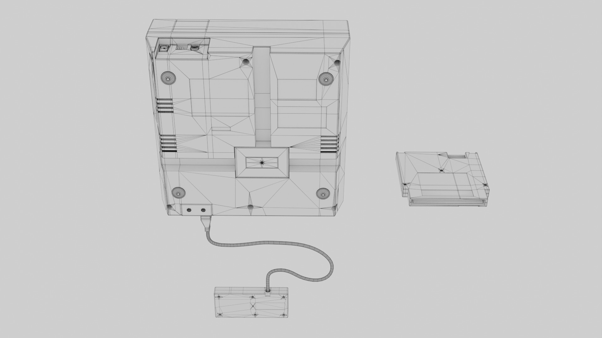 NES Nintendo Entertainment System Low-poly 3D model_20