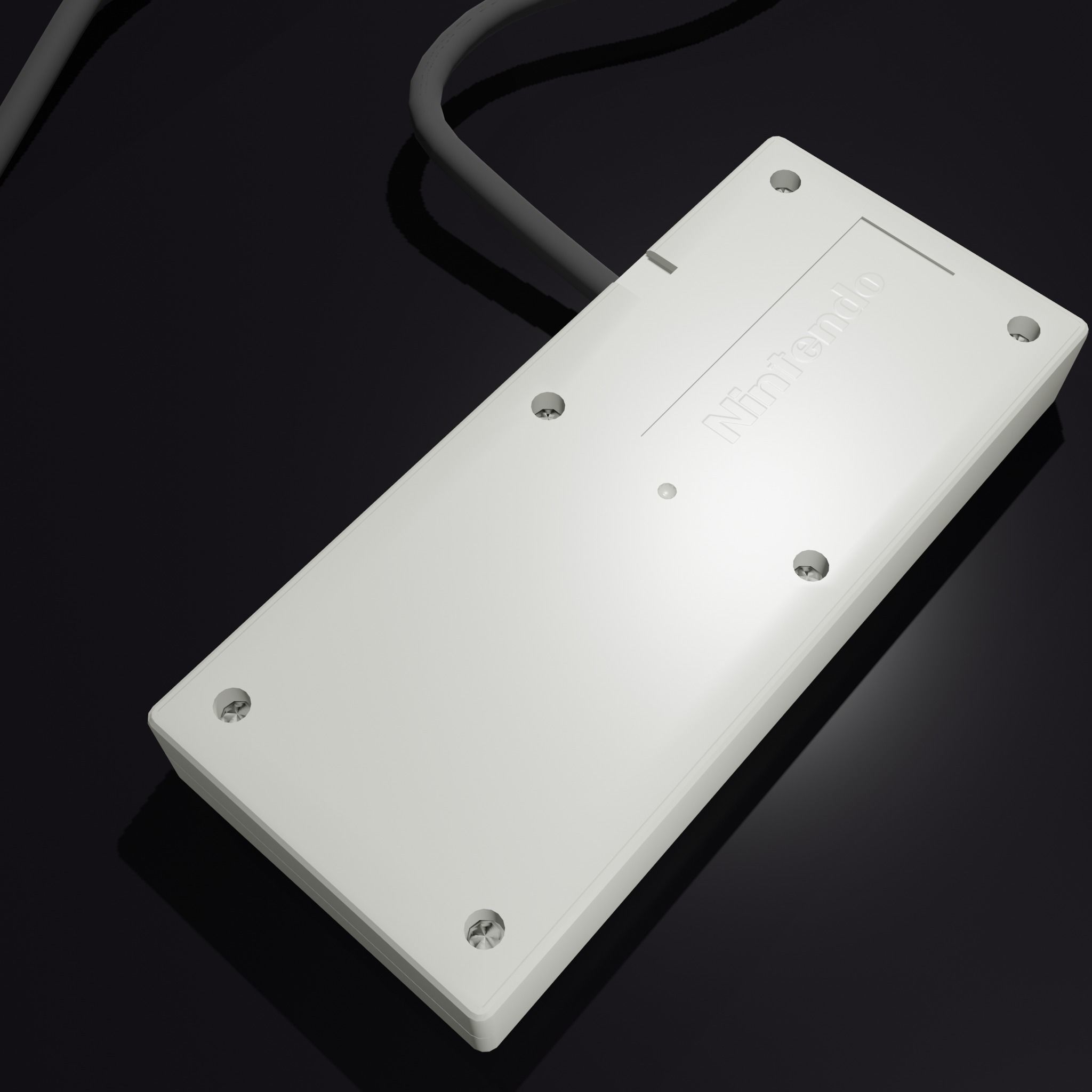 NES Nintendo Entertainment System Low-poly 3D model_7