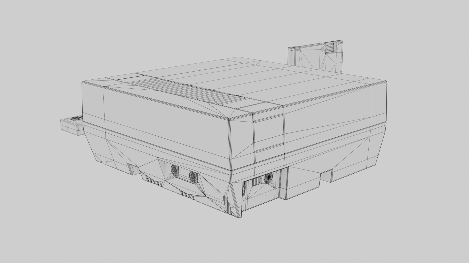 NES Nintendo Entertainment System Low-poly 3D model_16
