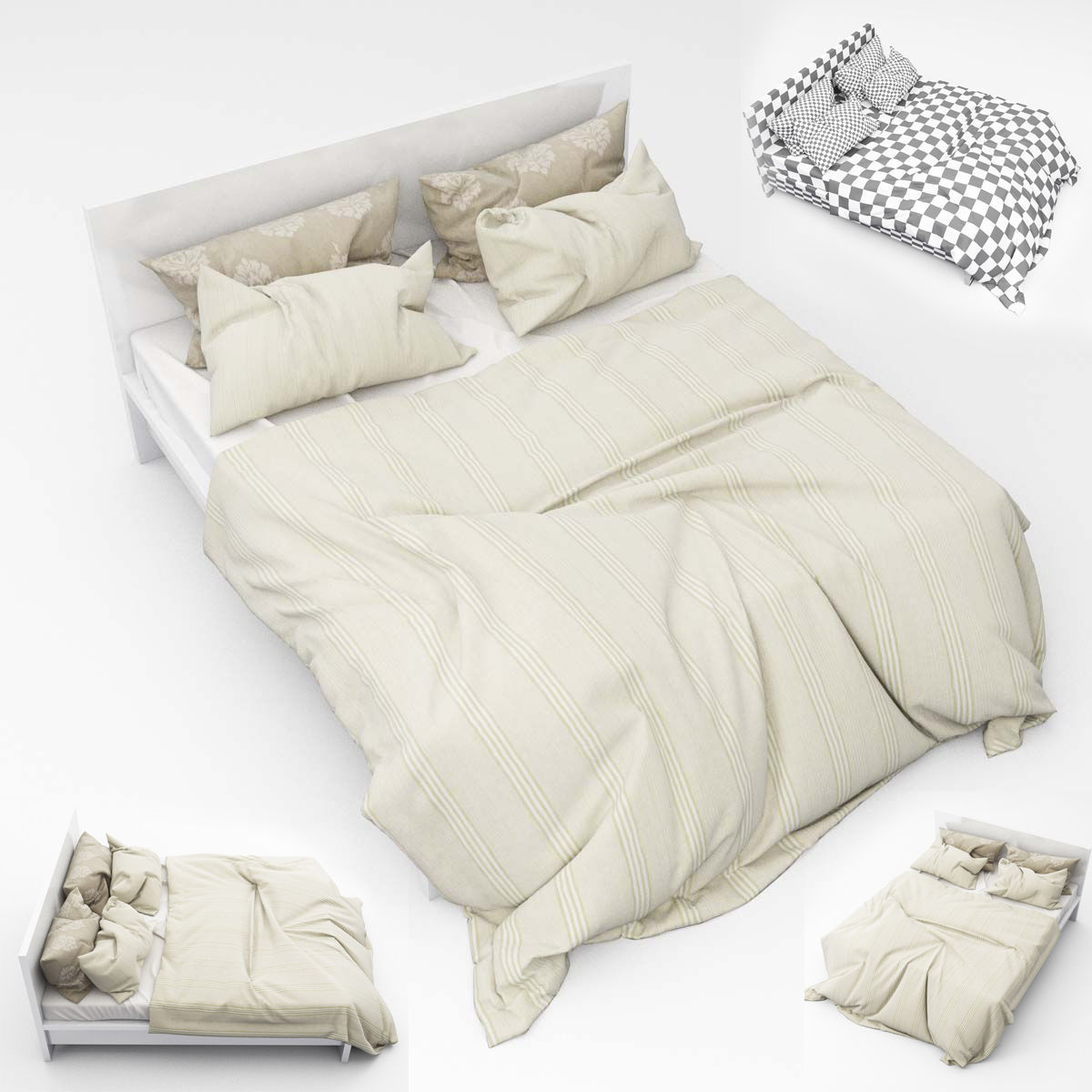 Bed collection 09 3D model_1