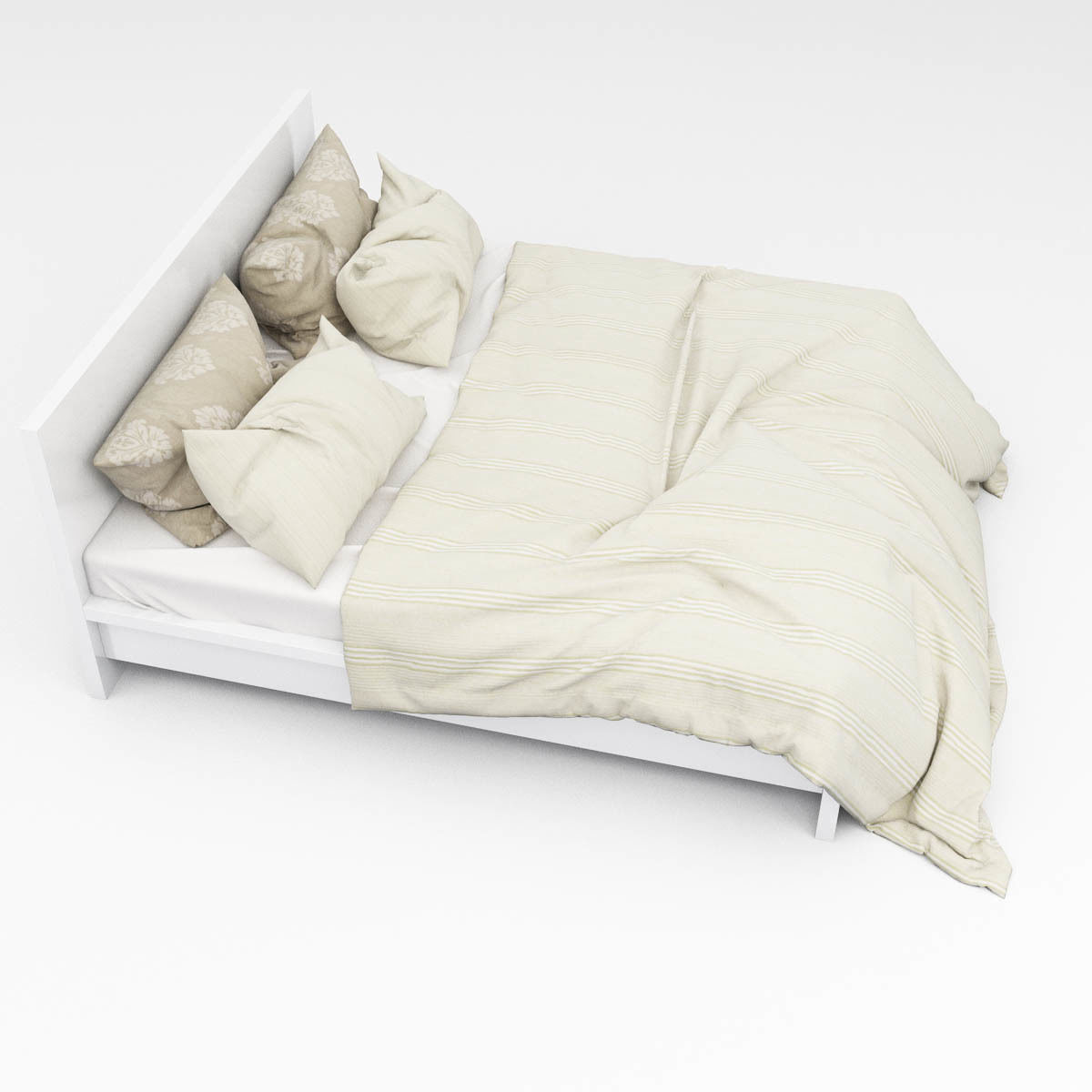Bed collection 09 3D model_7