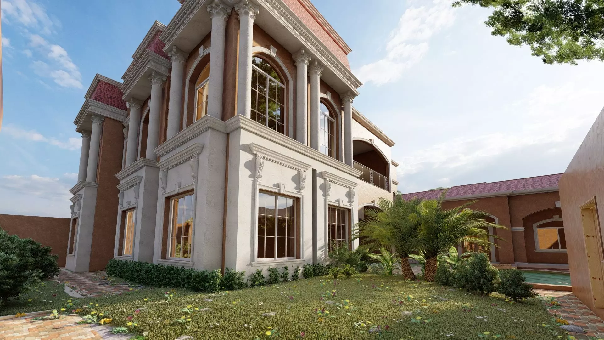 Classical Villa 3D model_0