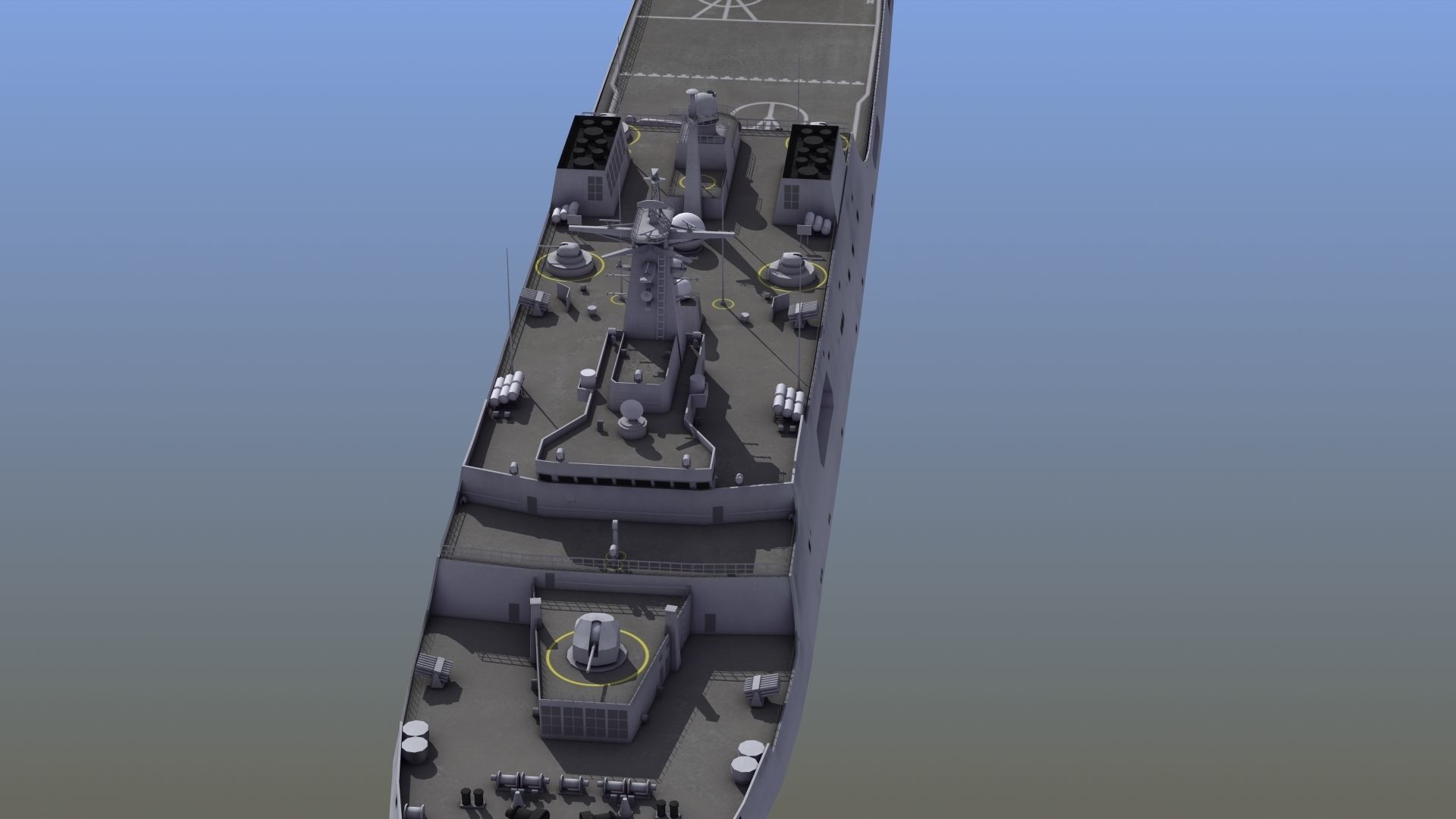 Type071 Amphibious Transport Dock 3D model_3