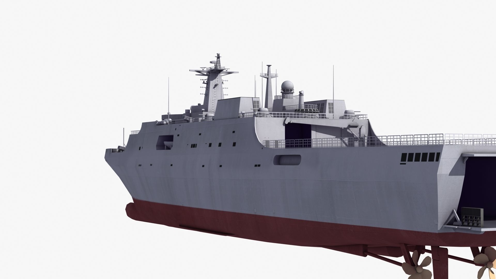 Type071 Amphibious Transport Dock 3D model_21