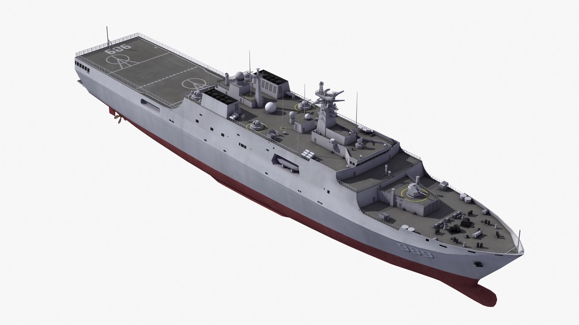 Type071 Amphibious Transport Dock 3D model_17