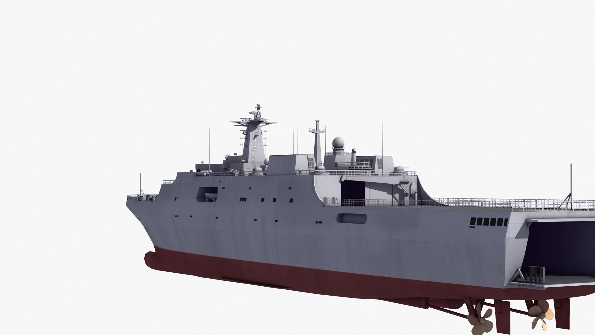 Type071 Amphibious Transport Dock 3D model_23