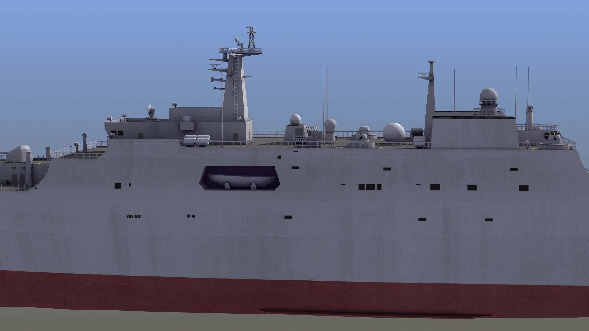 Type071 Amphibious Transport Dock 3D model_5