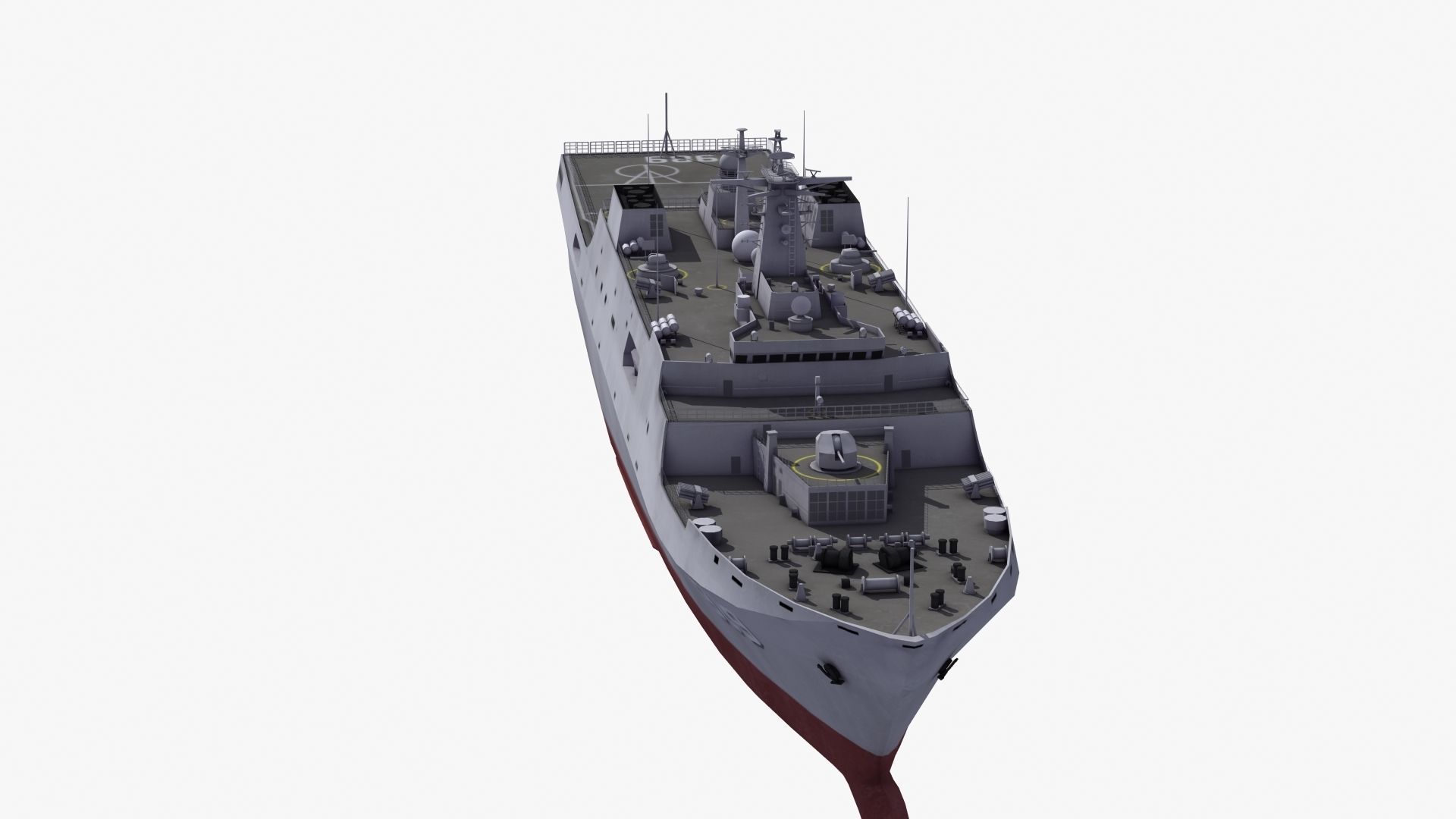 Type071 Amphibious Transport Dock 3D model_31