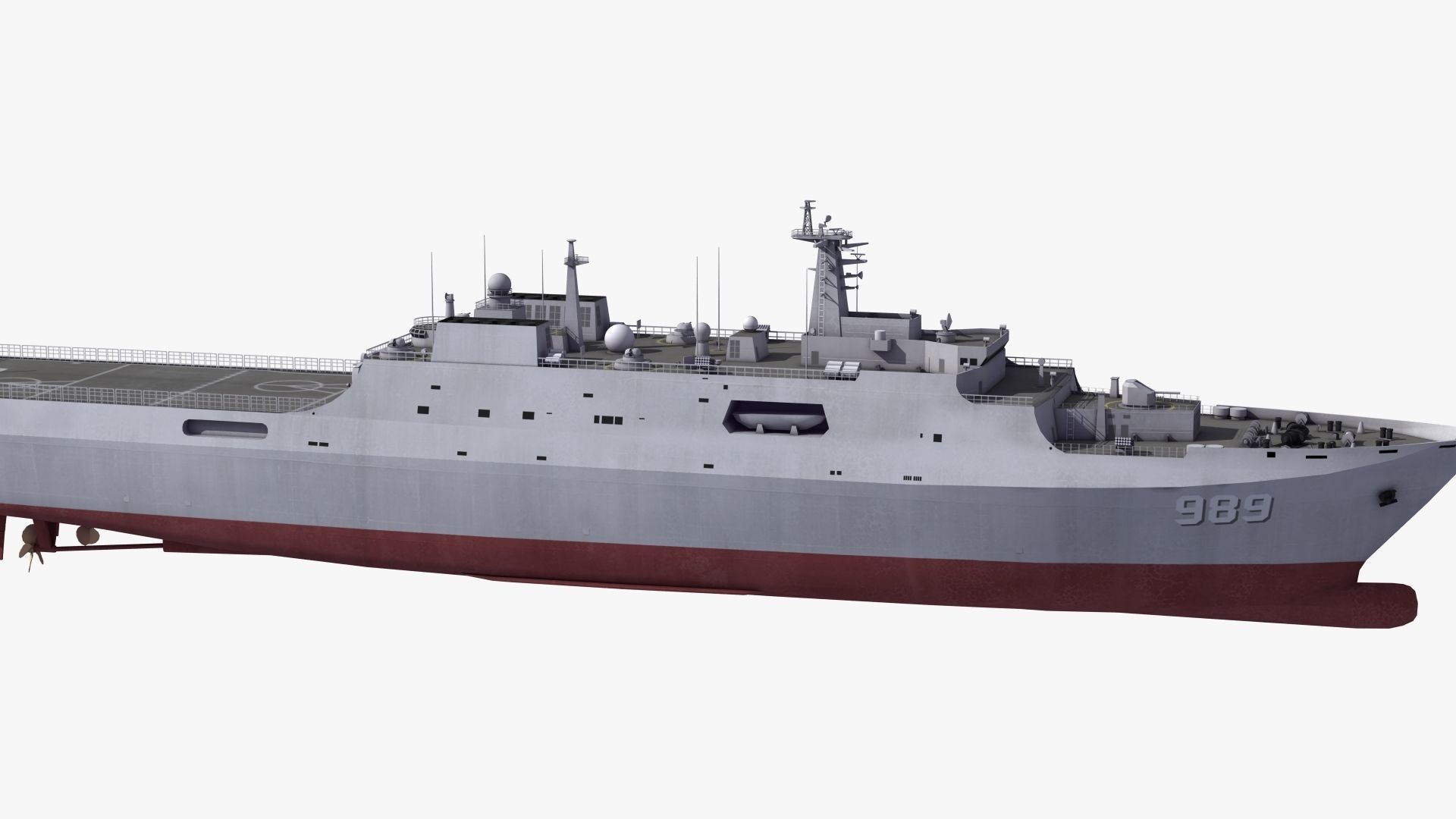 Type071 Amphibious Transport Dock 3D model_26