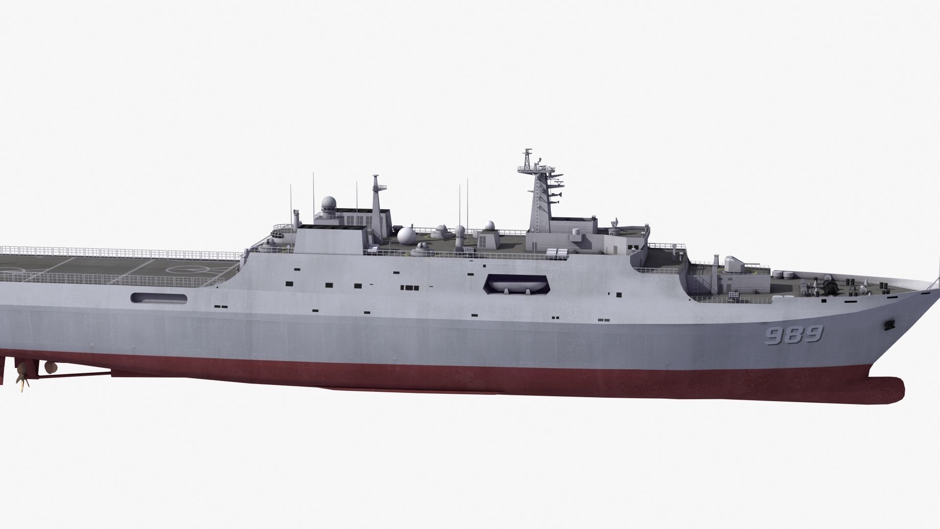 Type071 Amphibious Transport Dock 3D model_27