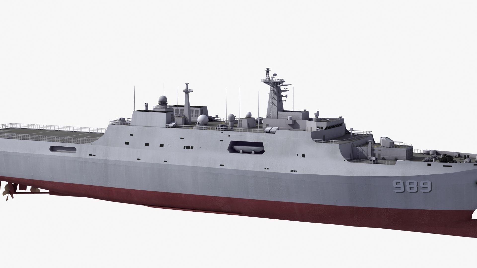 Type071 Amphibious Transport Dock 3D model_28