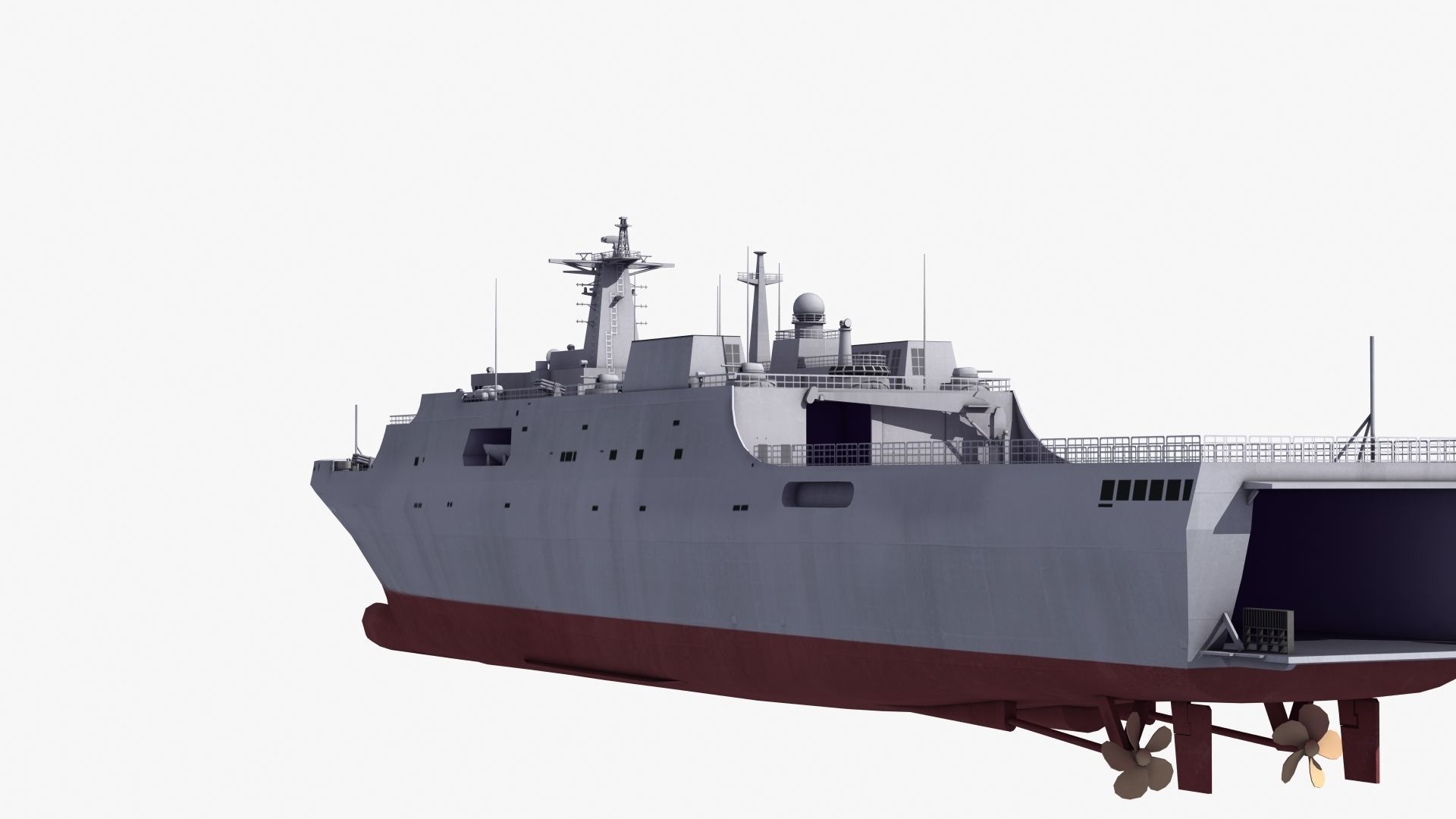 Type071 Amphibious Transport Dock 3D model_22