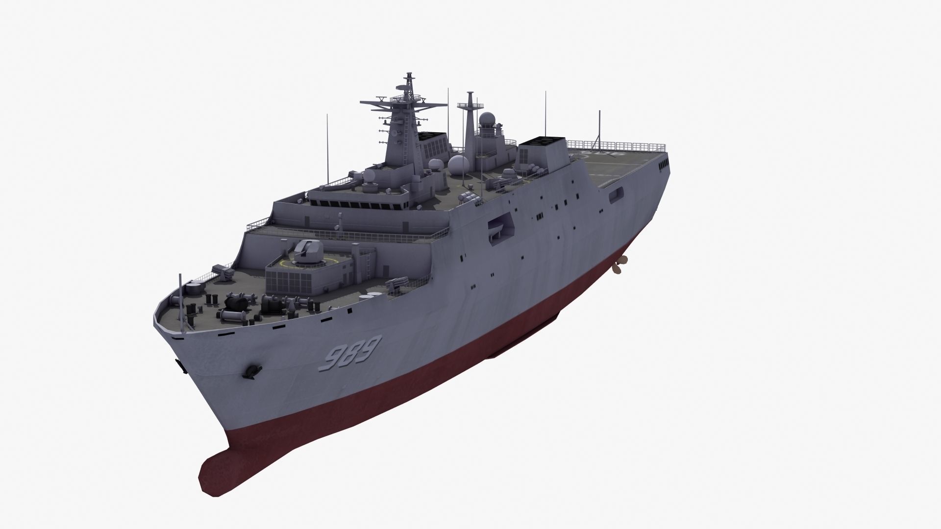 Type071 Amphibious Transport Dock 3D model_32