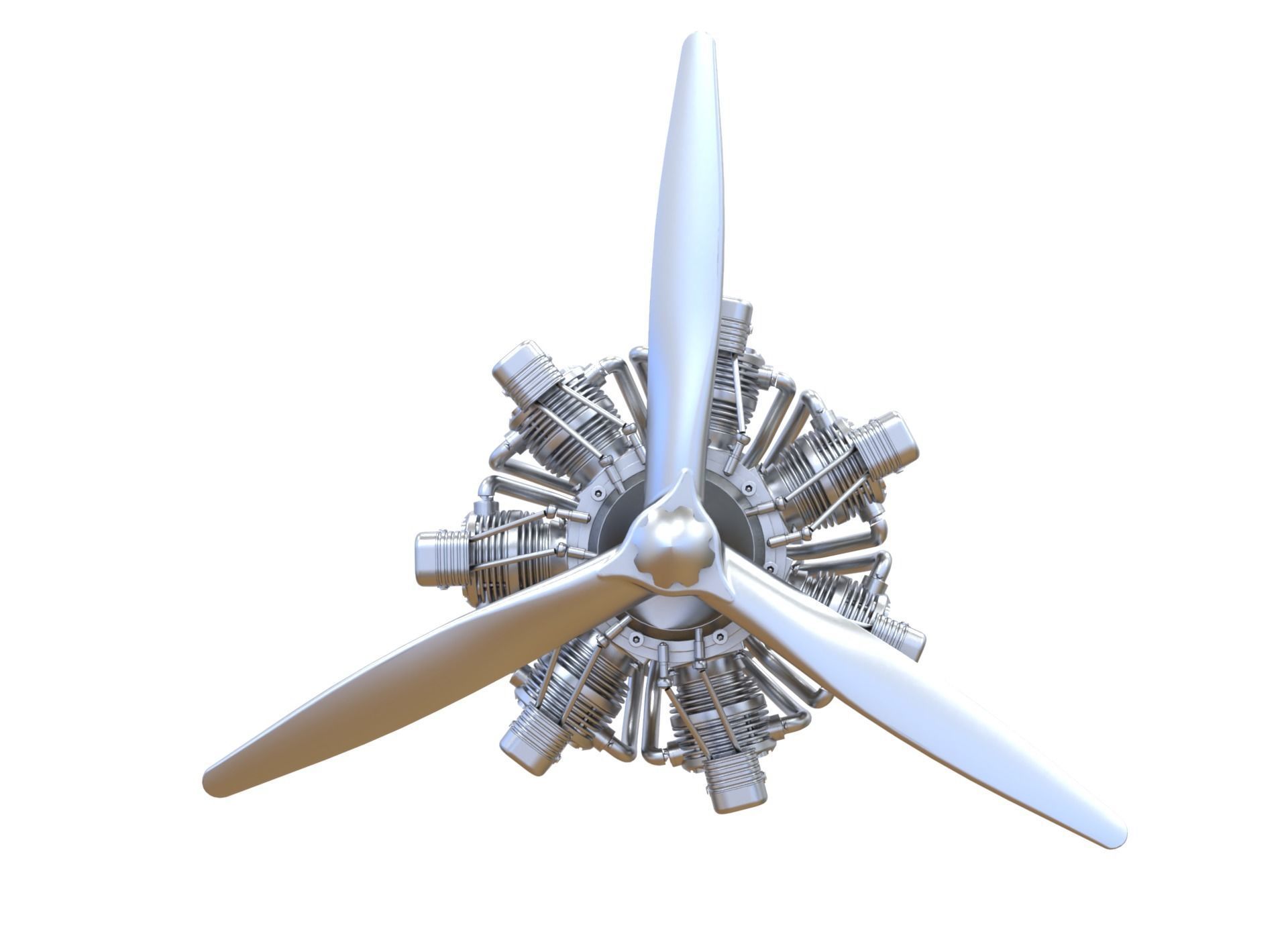 Aircraft Engine 3D model_1