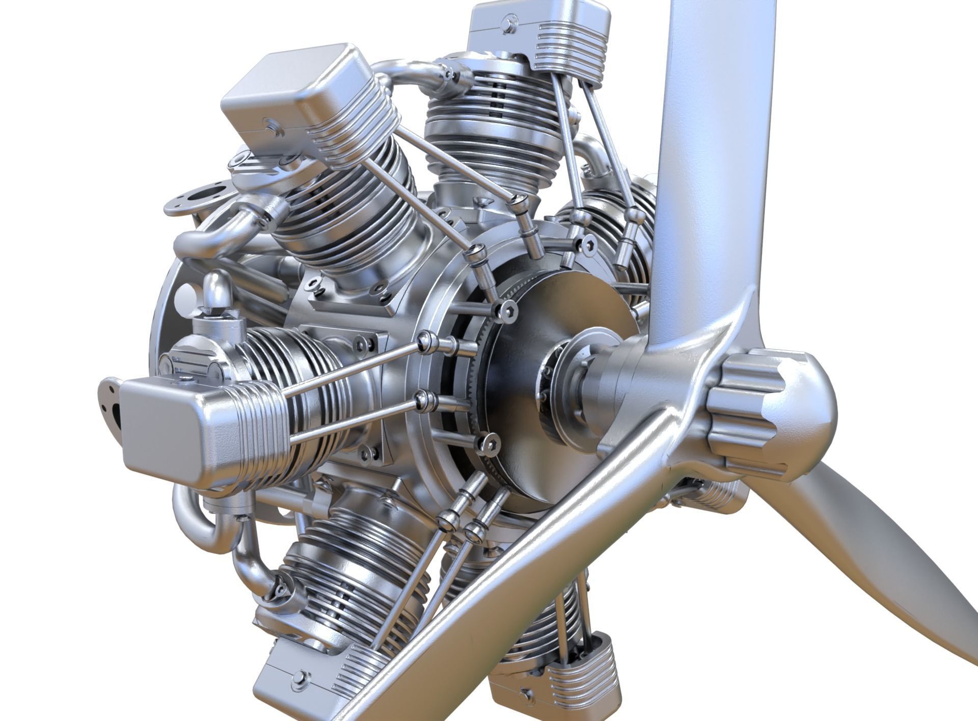 Aircraft Engine 3D model_0