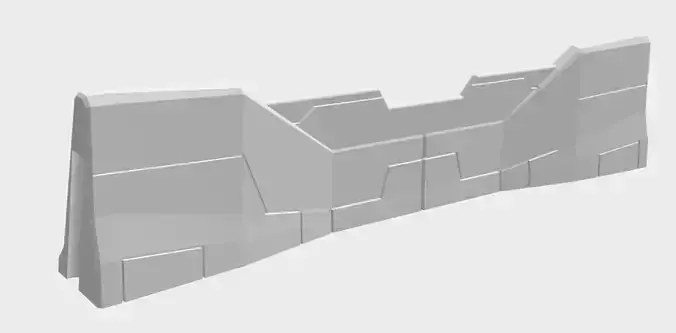 Space Tabletop continuous barricades or terrain for 28mm scale