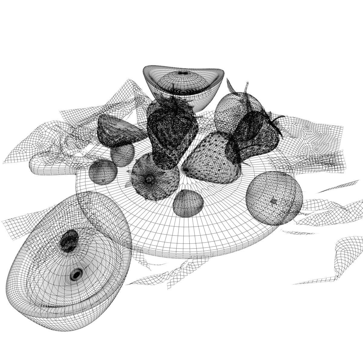 Chinese Gold Ingot 3D model_8