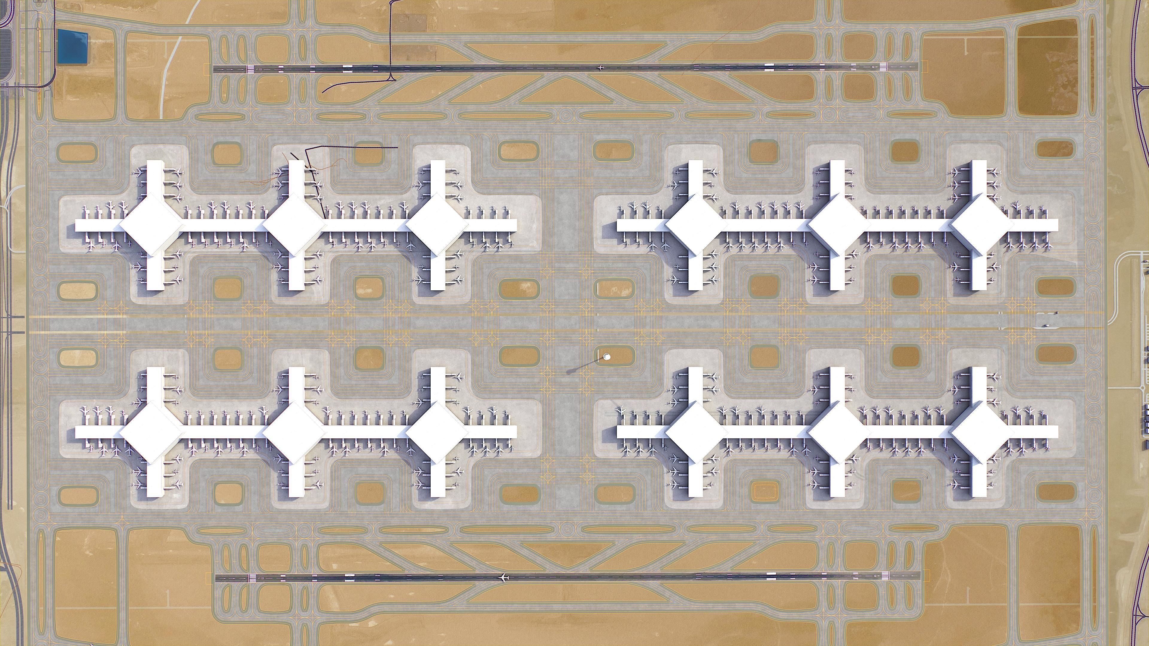 Dubai - Al Maktoum Airport Low-poly 3D model_5