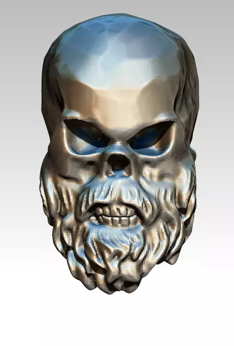 Beard Skull 3D print model