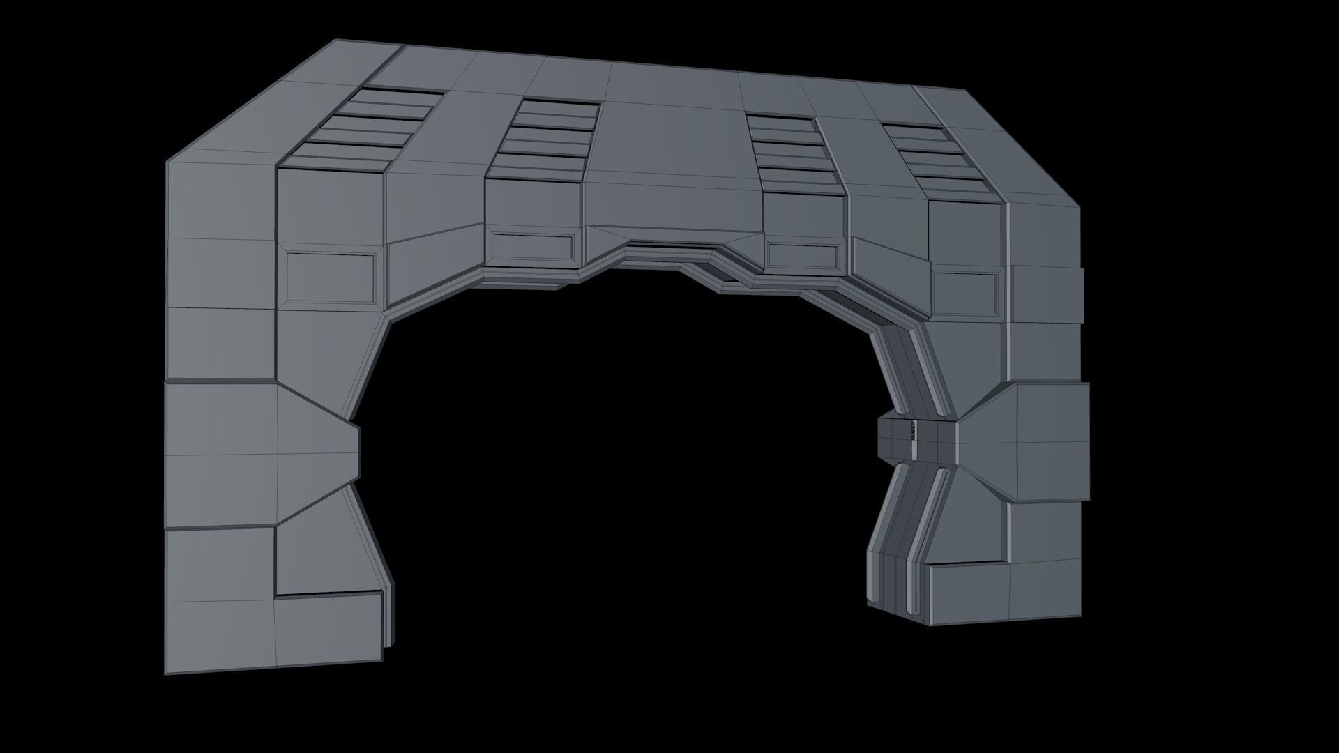 Sci Fi Corridor 3D model_13