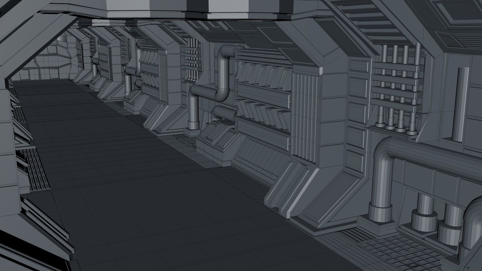 Sci Fi Corridor 3D model_8