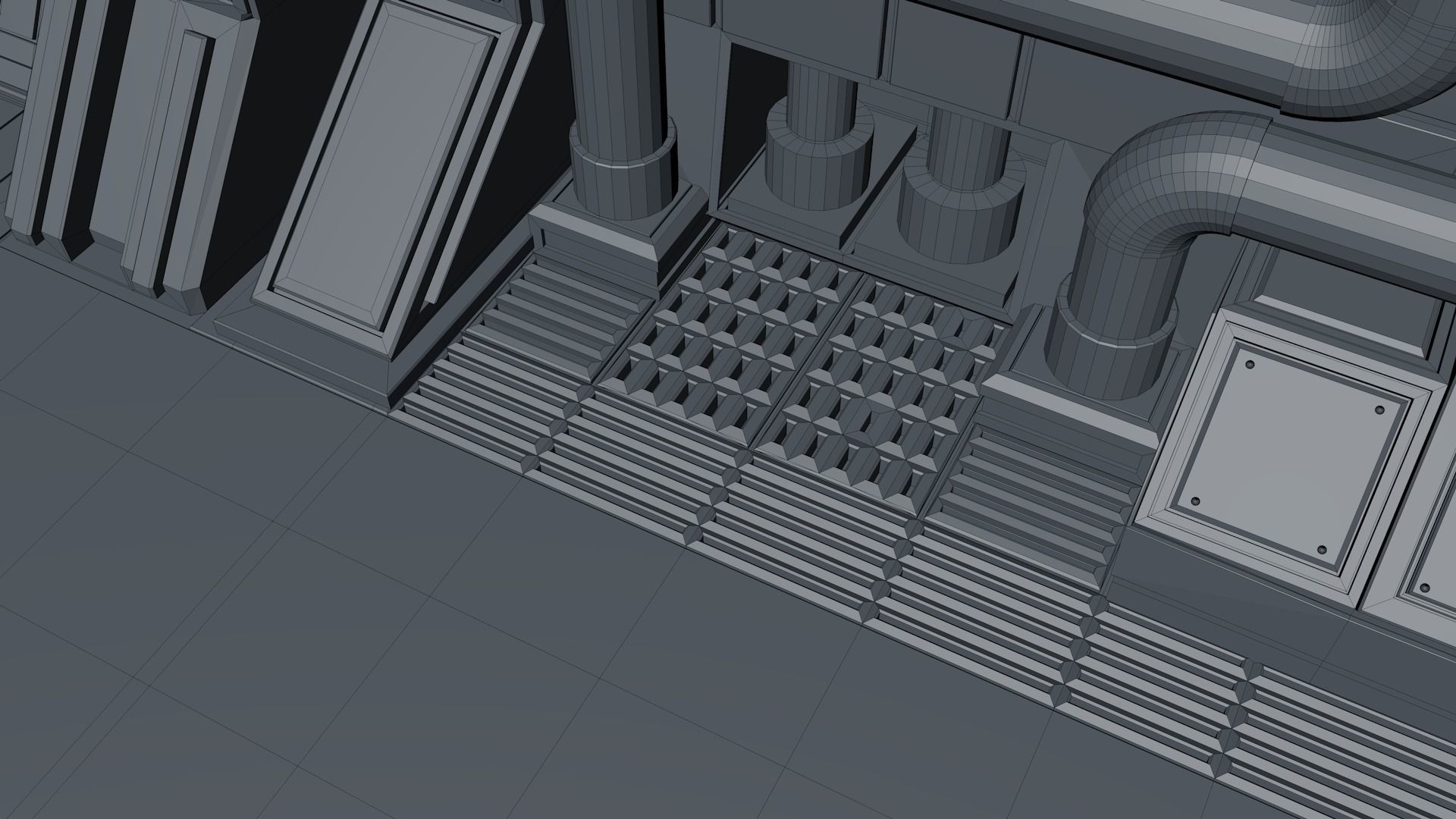 Sci Fi Corridor 3D model_16