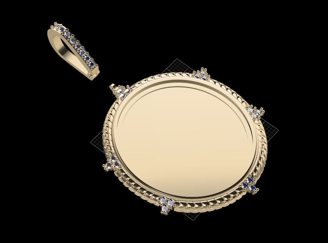 picture pendant chain STL 3D model_5