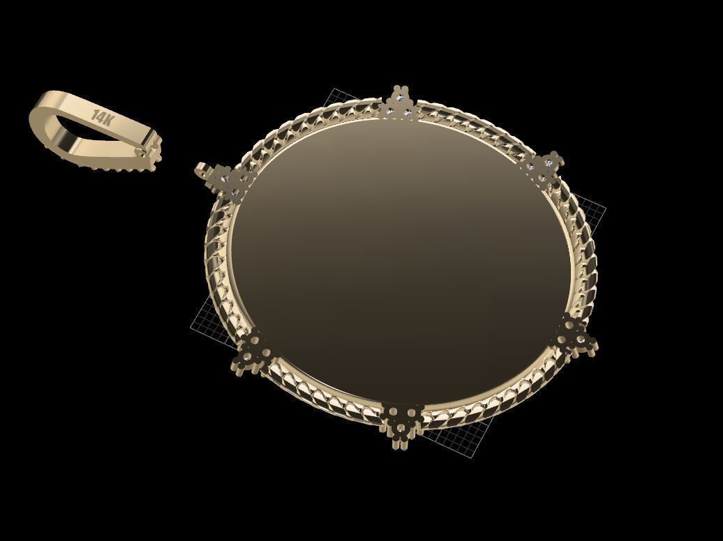 picture pendant chain STL 3D model_4