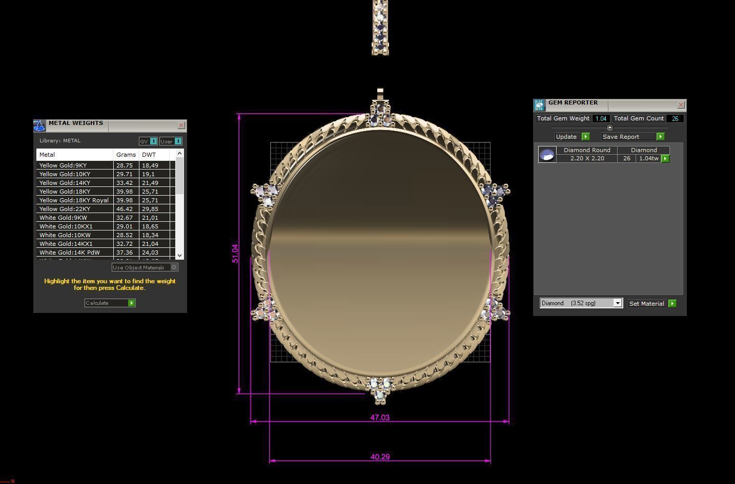 picture pendant chain STL 3D model_7