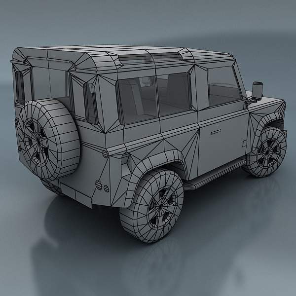 Land Rover Defender Low-poly 3D model_13