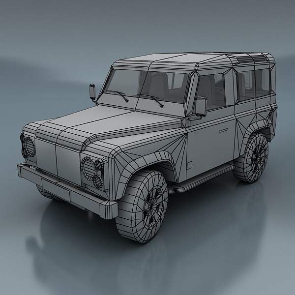 Land Rover Defender Low-poly 3D model_12