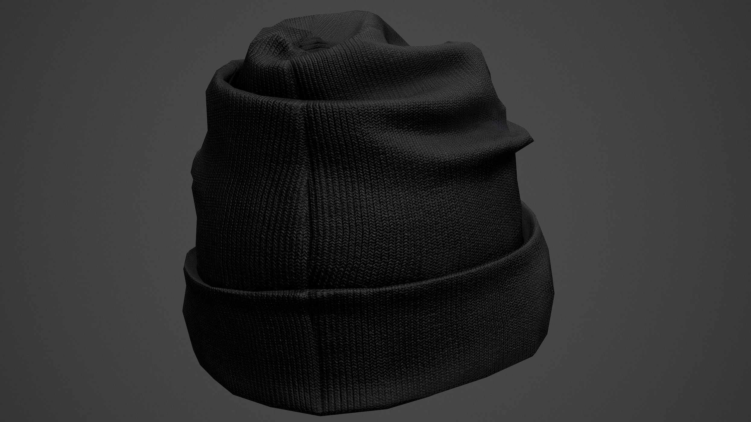 Winter Hat  Low-poly 3D model_4