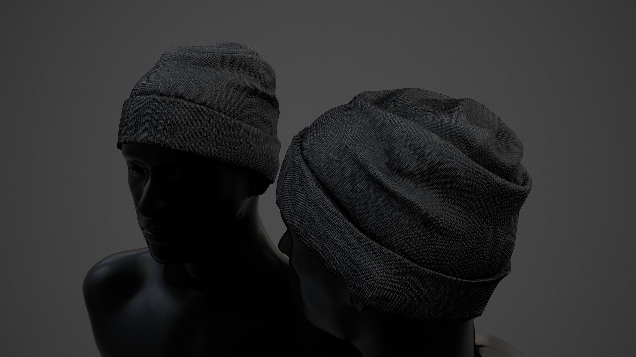 Winter Hat  Low-poly 3D model_16