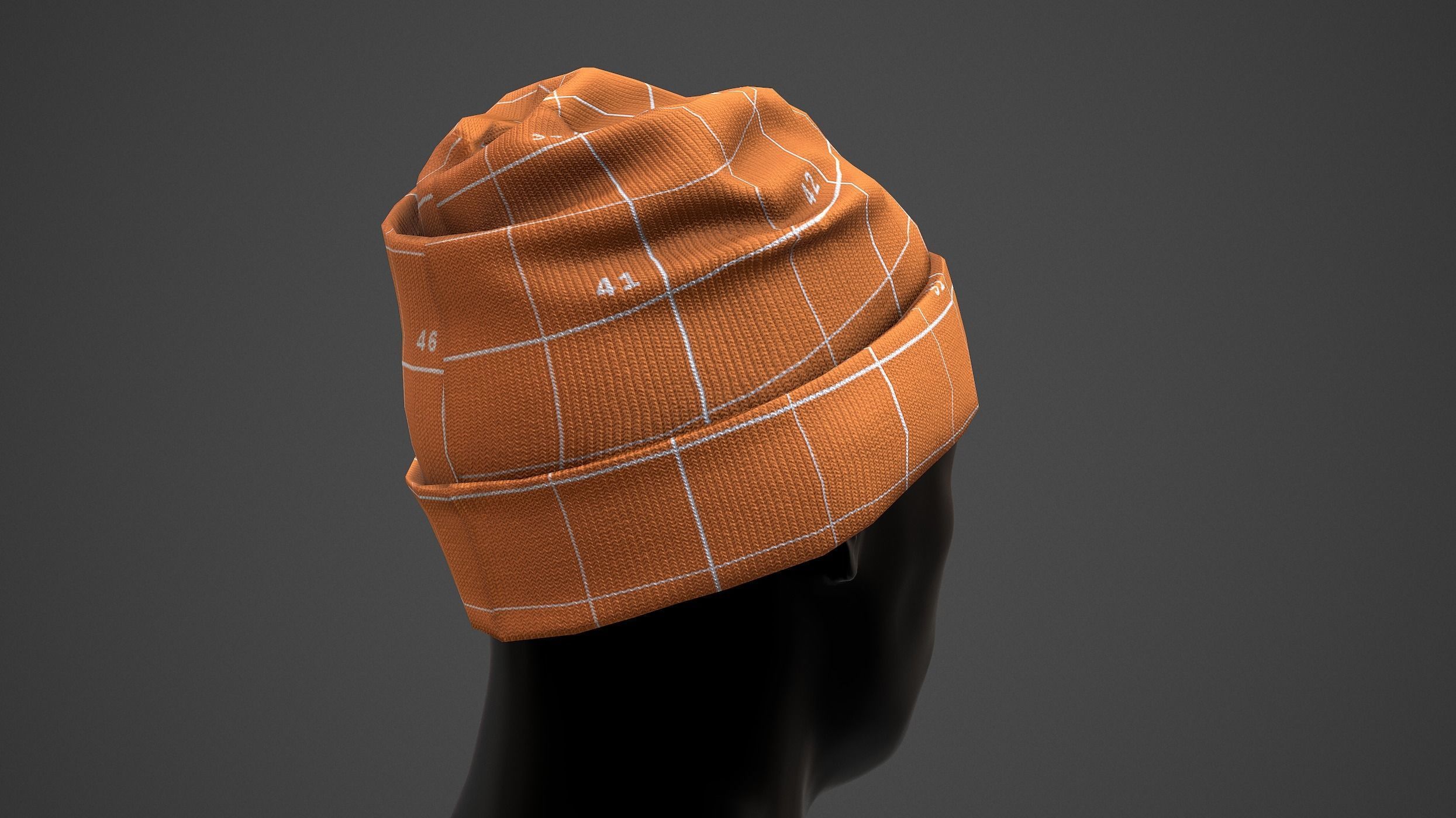 Winter Hat  Low-poly 3D model_32