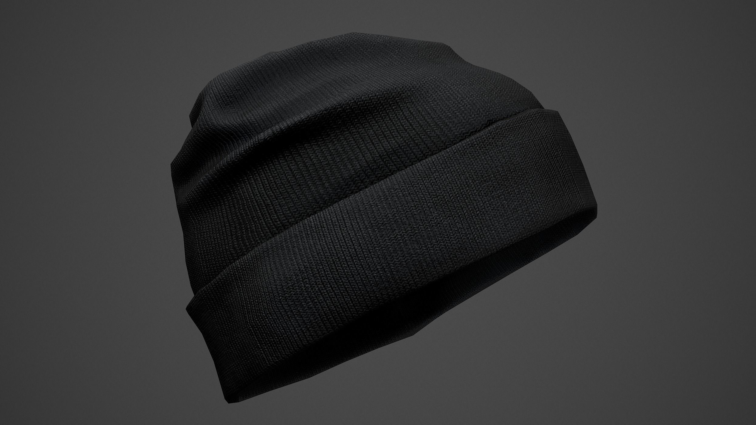Winter Hat  Low-poly 3D model_1