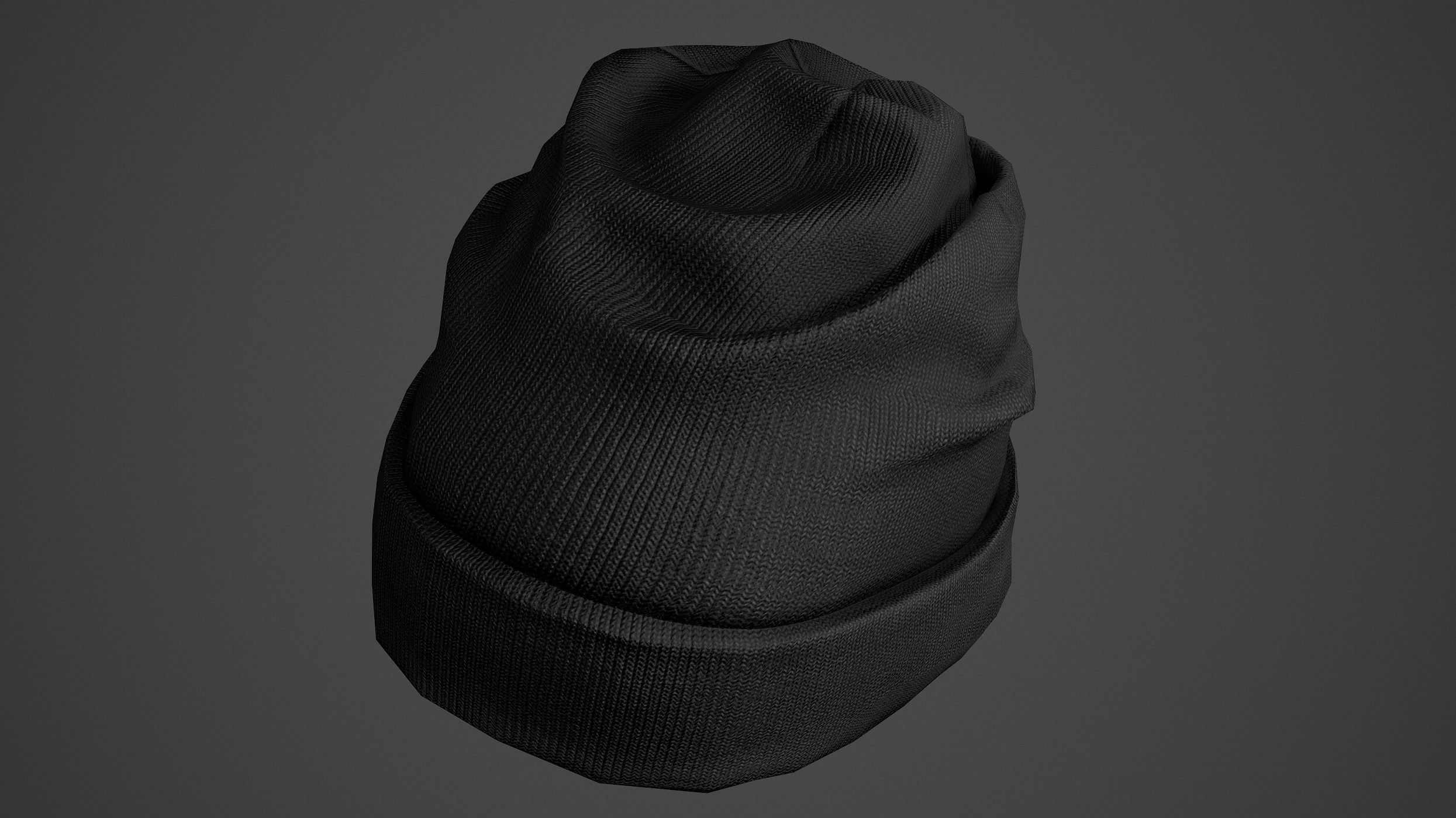 Winter Hat  Low-poly 3D model_8