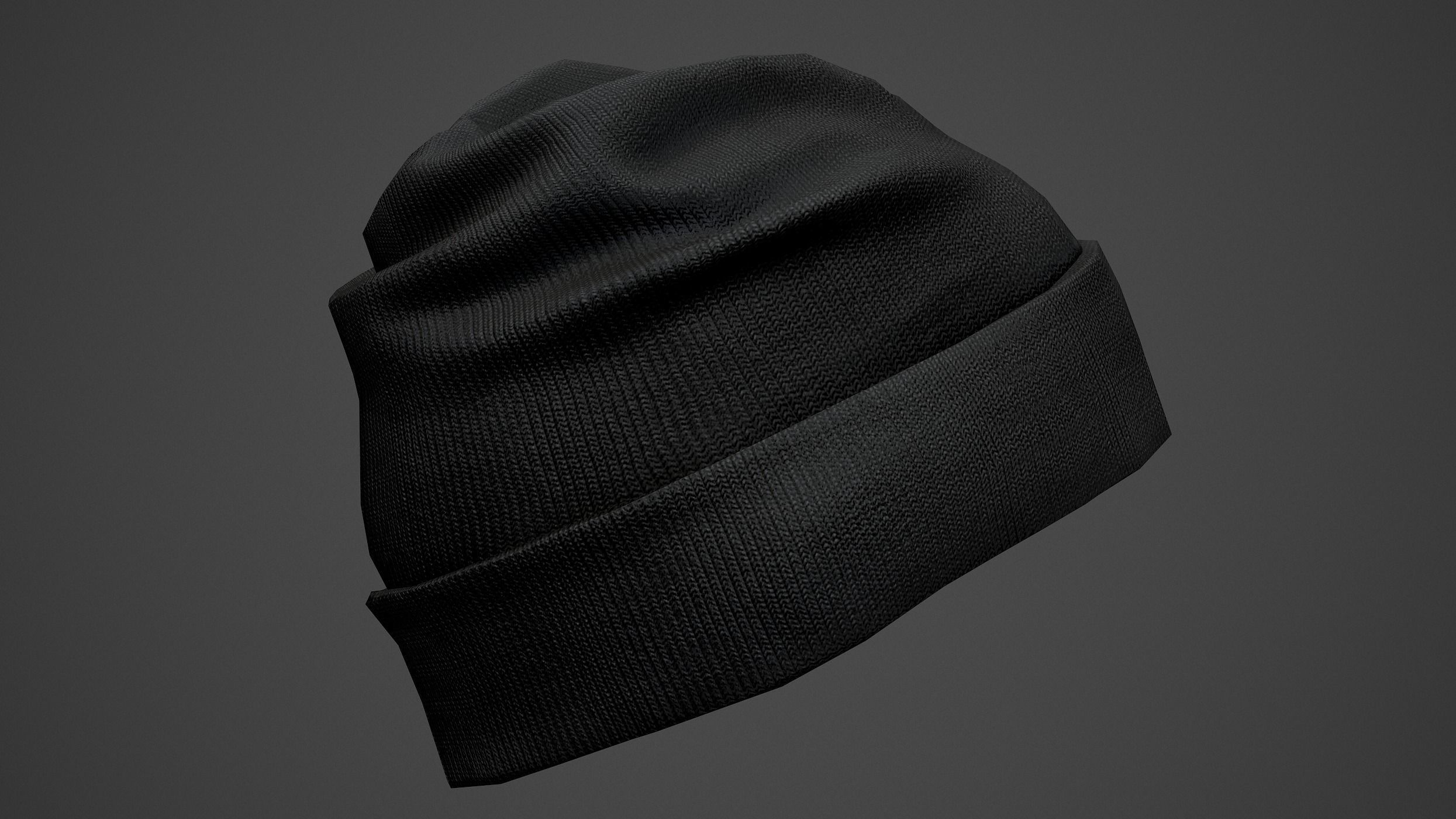 Winter Hat  Low-poly 3D model_2