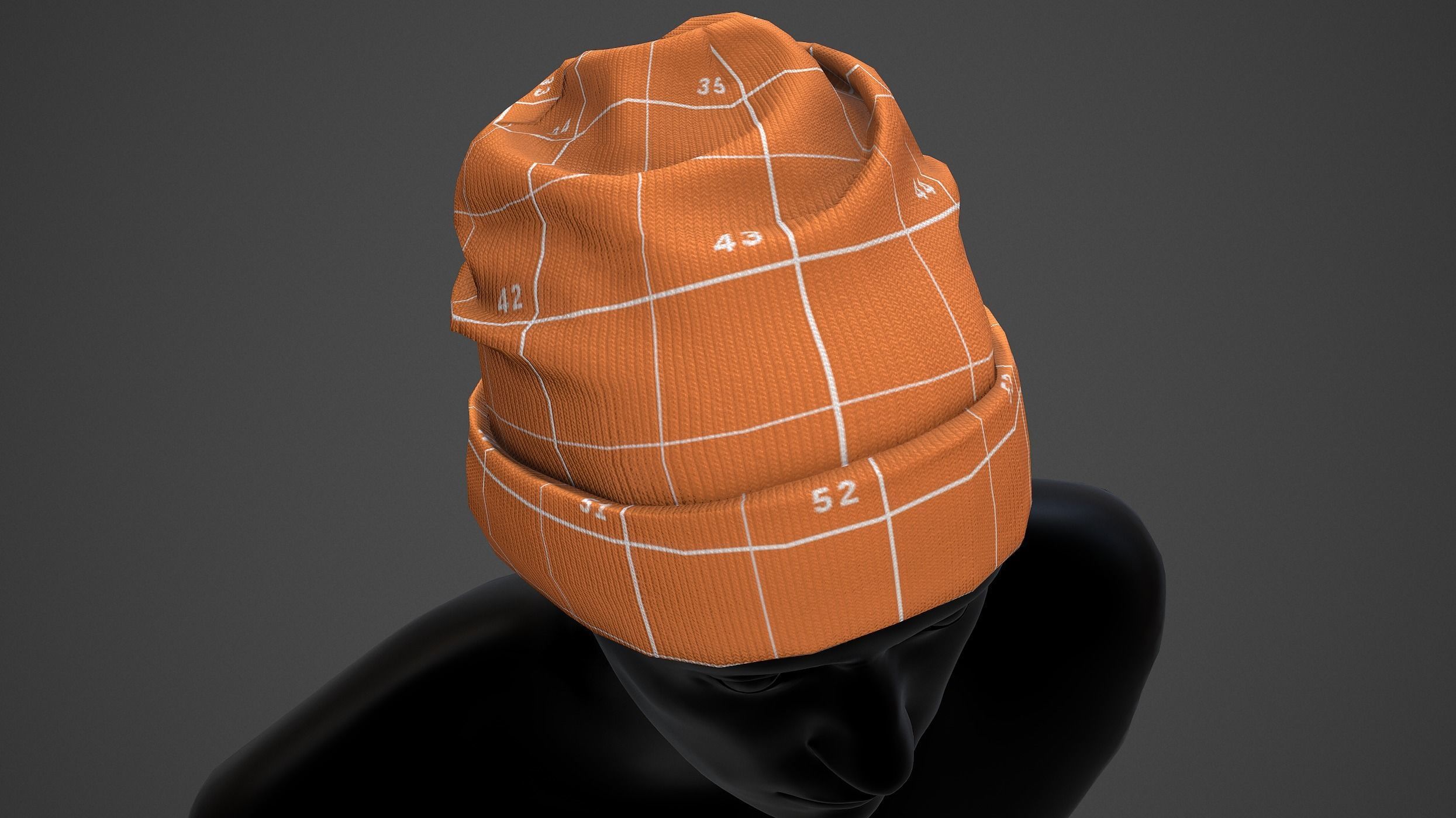 Winter Hat  Low-poly 3D model_34