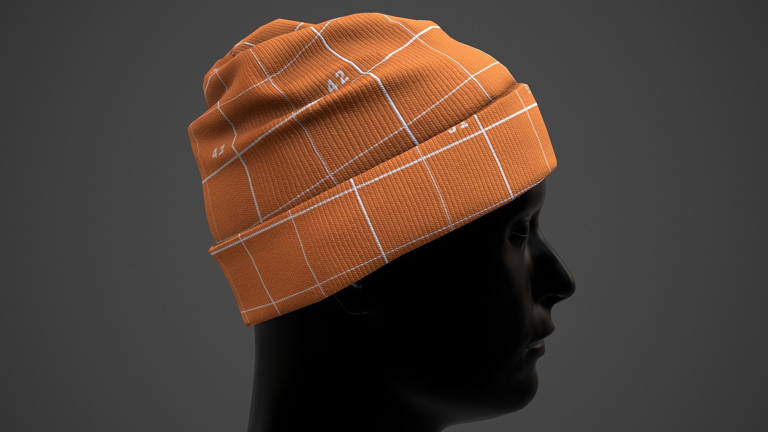 Winter Hat  Low-poly 3D model_35