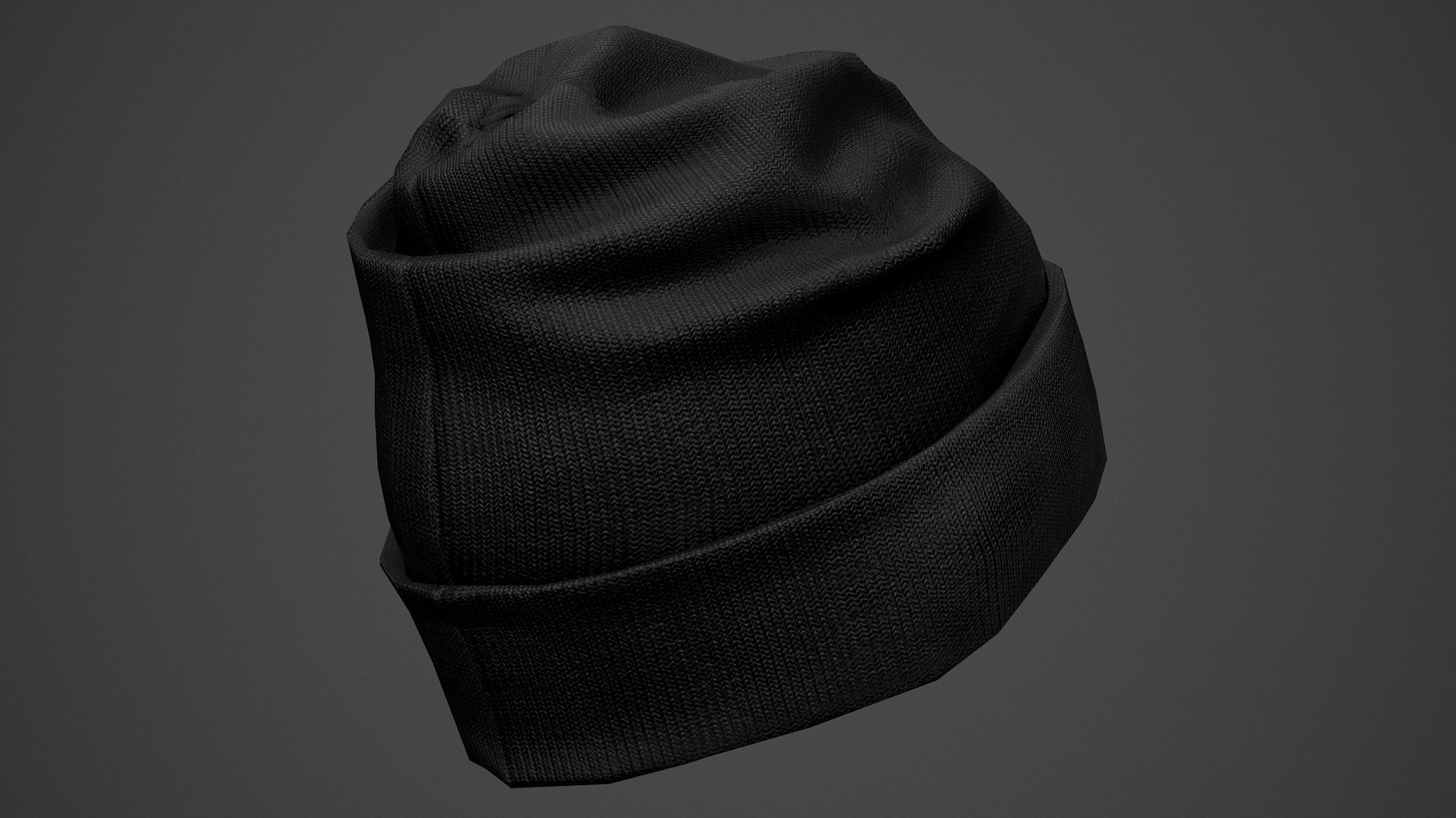Winter Hat  Low-poly 3D model_3