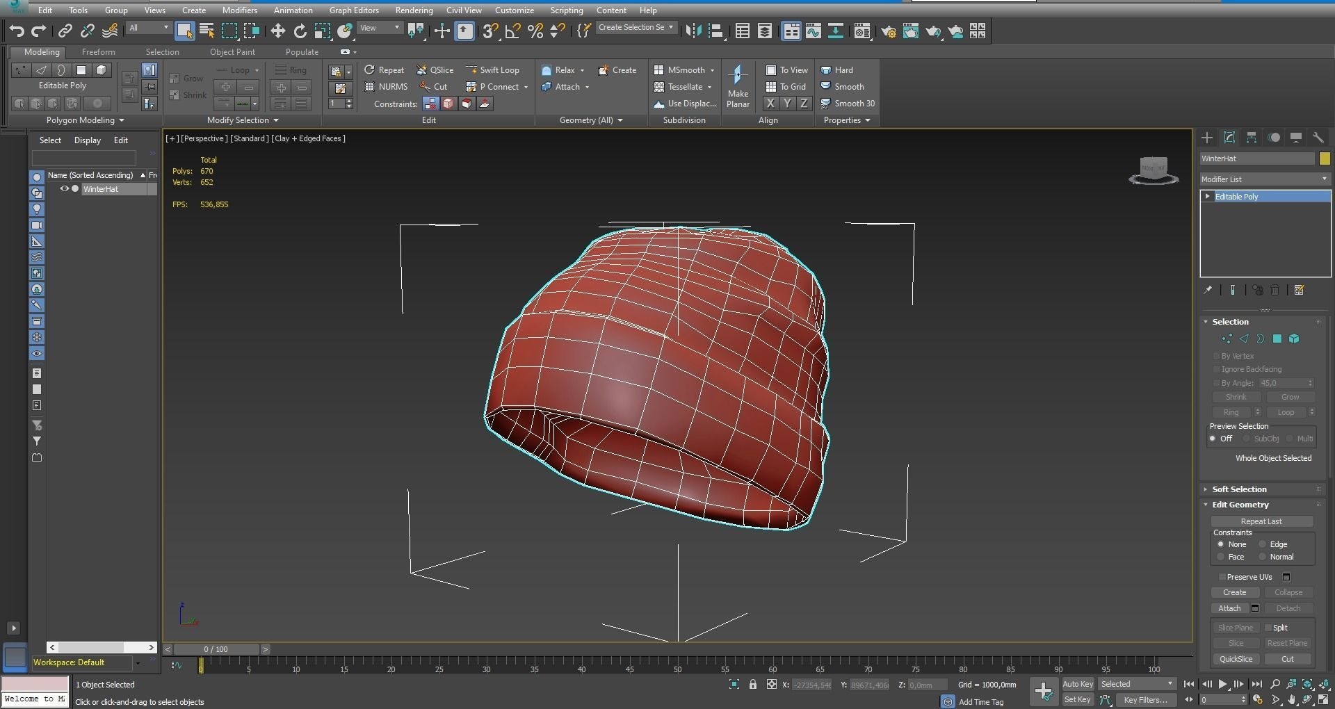 Winter Hat  Low-poly 3D model_37
