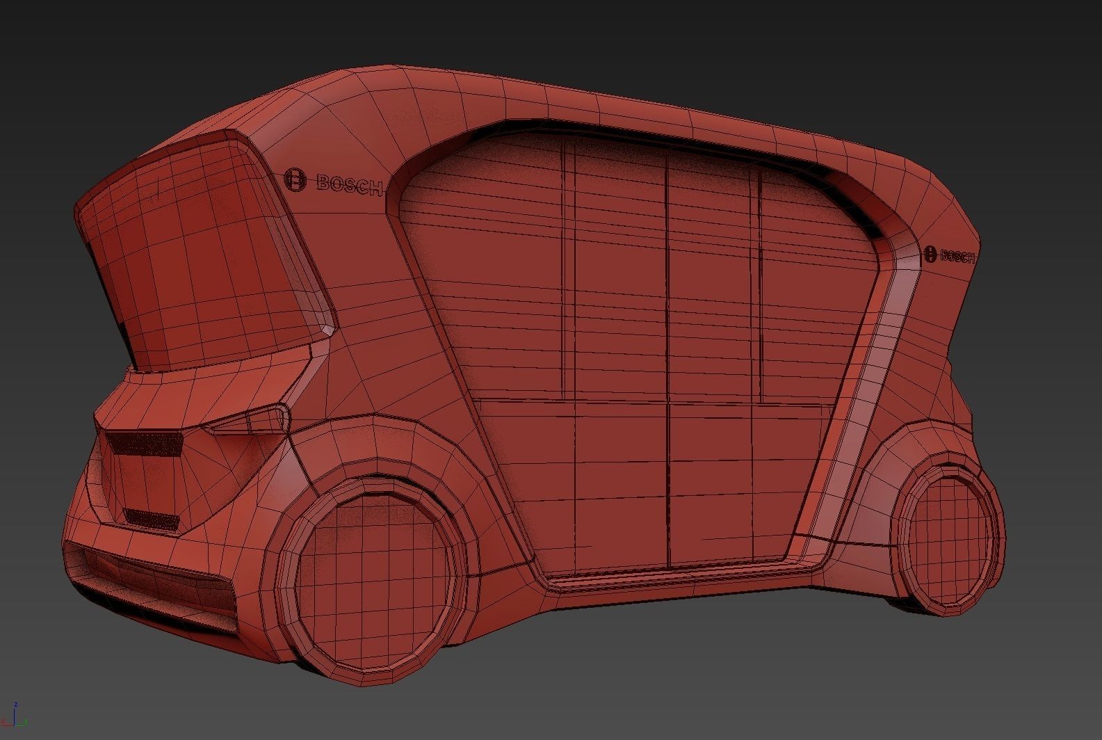 Electric Bosch IoT Shuttle with Interior 3D model_21