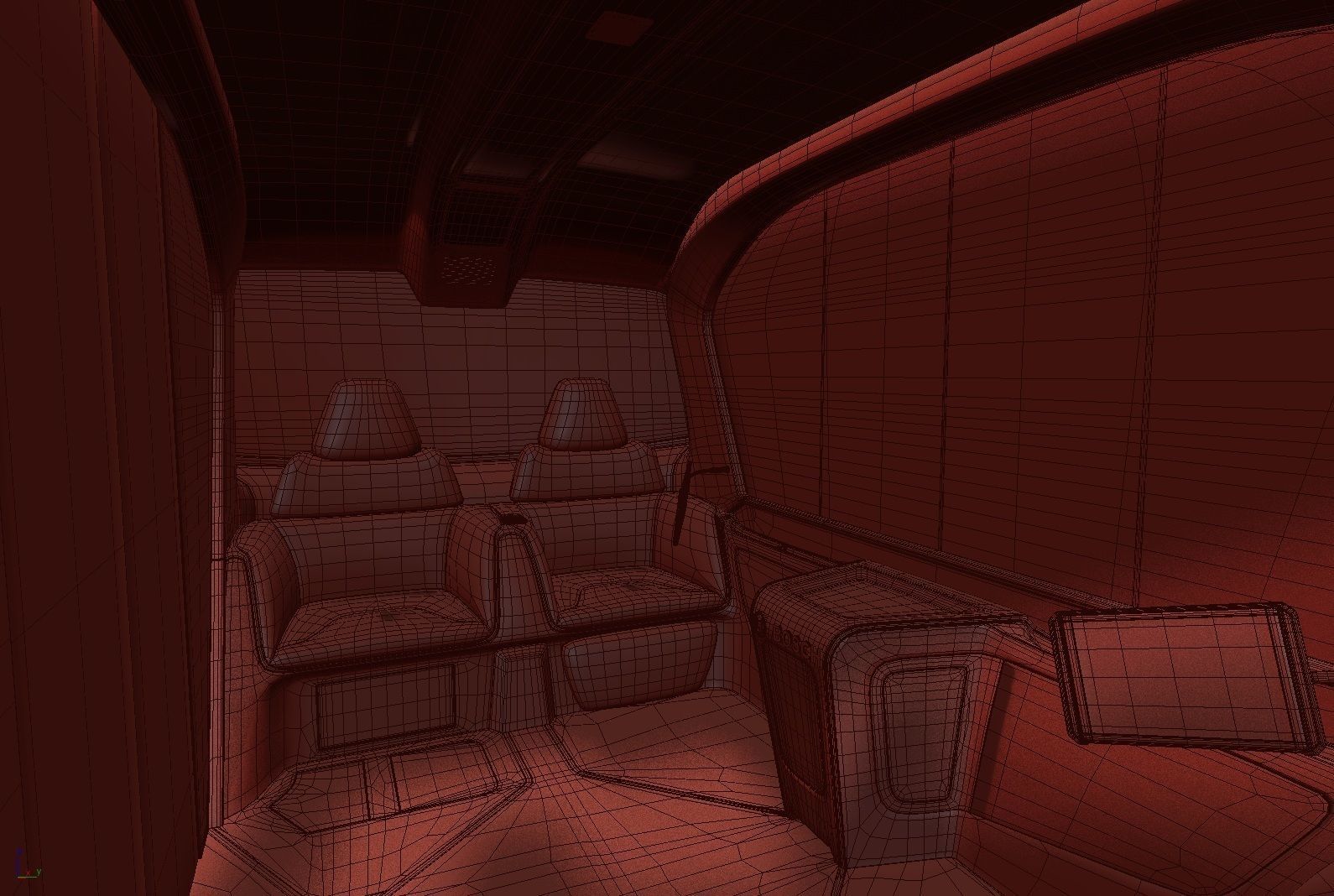 Electric Bosch IoT Shuttle with Interior 3D model_28