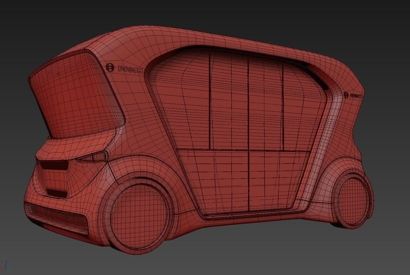 Electric Bosch IoT Shuttle with Interior 3D model_22